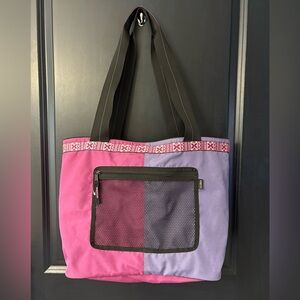 LL Bean Rare Two Tone Vinyl Tote for the Boat Bag